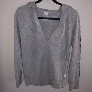Gray Aerie V-Neck Hoodie